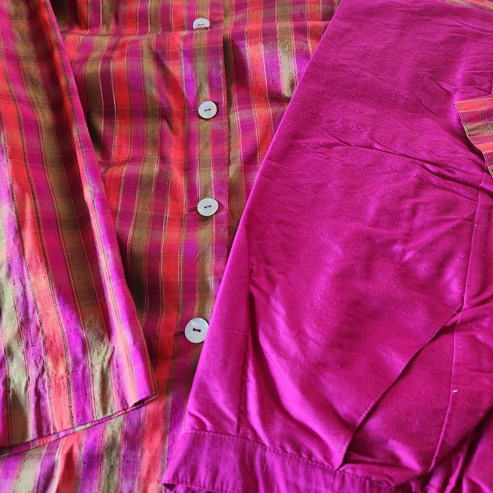 Vibrant Silk tunic & slacks